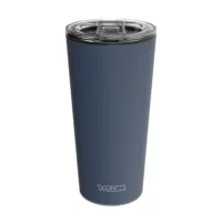 (DT) DUUN Tumbler | Rain an image of a 15 oz tumbler with a glass insert and BPA-free lid made of Tritan plastic. The shell is in a blue color called Rain and has the brand name Wyldr engraved at the bottom.