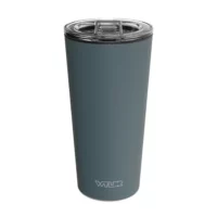 (DT) DUUN Tumbler | Slate an image of a 15 oz tumbler with a glass insert and BPA-free lid made of Tritan plastic. The shell is in a green color called Slate and has the brand name Wyldr engraved at the bottom.