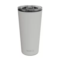 (DT) DUUN Tumbler | Dune an image of a 15 oz tumbler with a glass insert and BPA-free lid made of Tritan plastic. The shell is in an off-white color called Dune and has the brand name Wyldr engraved at the bottom.