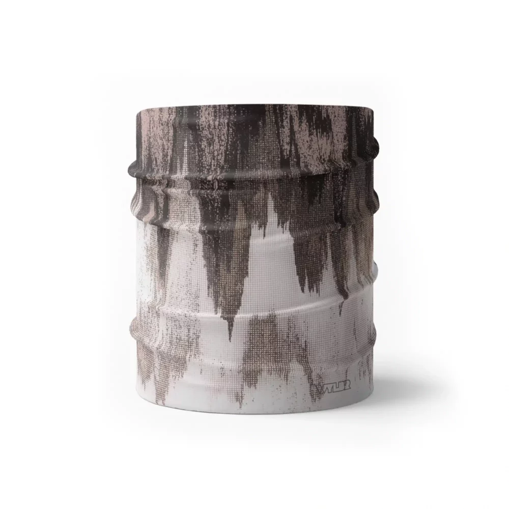image of a wide sports headband. the design mimics what might be seen on a depth finder and features four colors (coal, putty, cedar, dune)