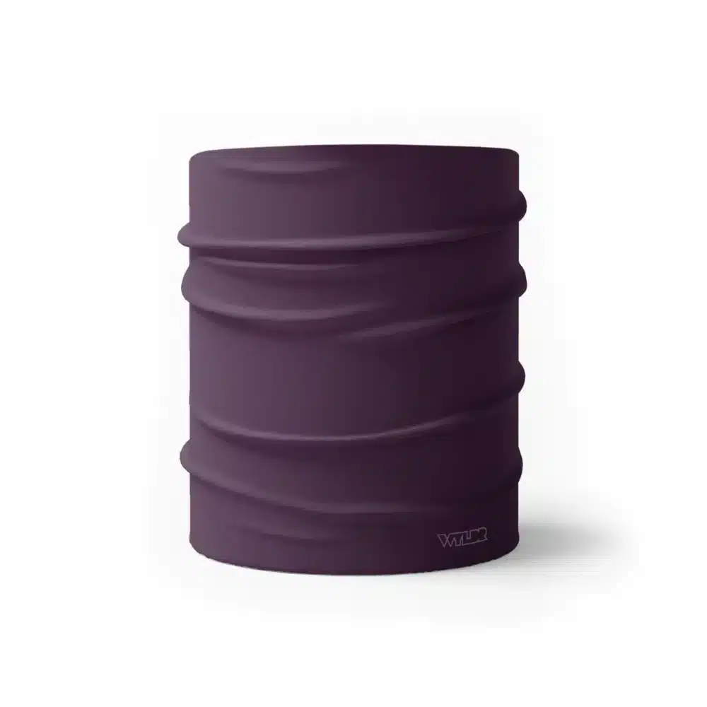 image of a wide sports headband in a solid color called vine or deep purple.