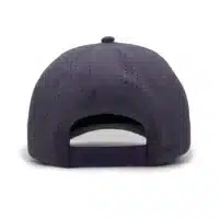 (RH) Ridge Hat | Amethyst - Back View back view of a 5 panel, water resistant, floatable hat. the back panel is fabric with small holes for sweat evaporation while still reducing sun exposure. the hat is dark purple in color