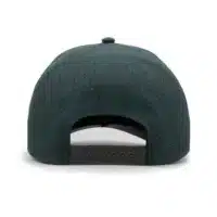 (RH) Ridge Hat | Slate - Back View back view of a 5 panel, water resistant, floatable hat. the back panel is fabric with small holes for sweat evaporation while still reducing sun exposure. the hat is dark green in color
