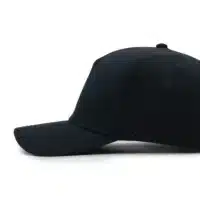 (RH) Ridge Hat | Storm - Side View side view of a 5 panel, water resistant, floatable hat. the hat is black in color
